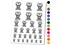 Geometric Spiritual Deer Buck in Triangle with Antlers and Moon Temporary Tattoo Water Resistant Set Collection